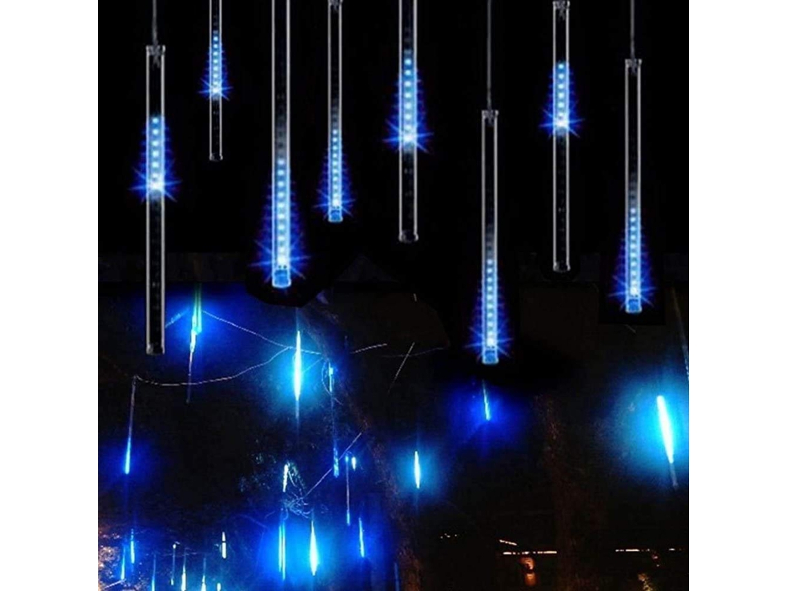 Rebe-luces De Gotas De Lluvia Led Exteriores 8 Tubos 144 Led Luces De Lluvia Caída Para Navidad Halloween Fiesta Feriado