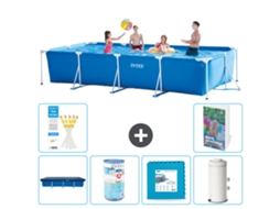 Piscina com Estrutura Retangular 450x220x84 Cm 5 peças S80 INTEX