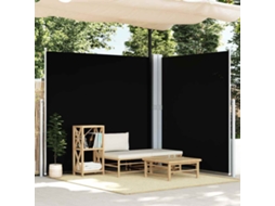 Vidaxl Toldo Lateral Retrátil 200x600 Cm Preto