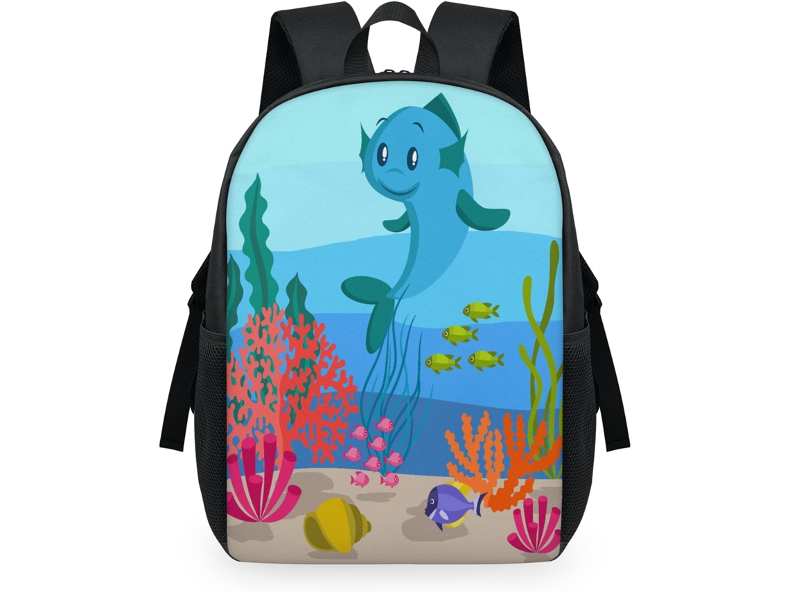 Mochila Tropicallife com Estampa de Animais Subaquáticos Fofos para Crianças 32 5 X 15 X 44 9 Cm Tecido de Mal