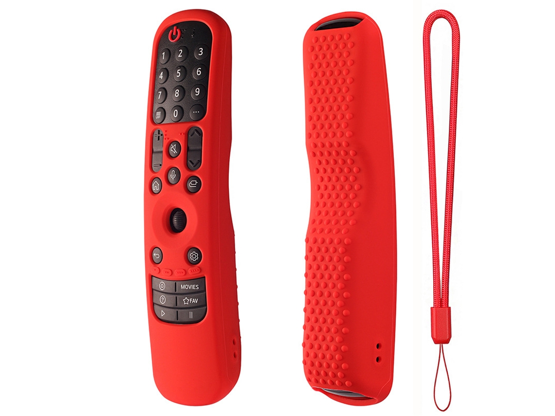 Capa de Silicone AQUAFORGE vermelha para controle LG Magic An Mr21ga