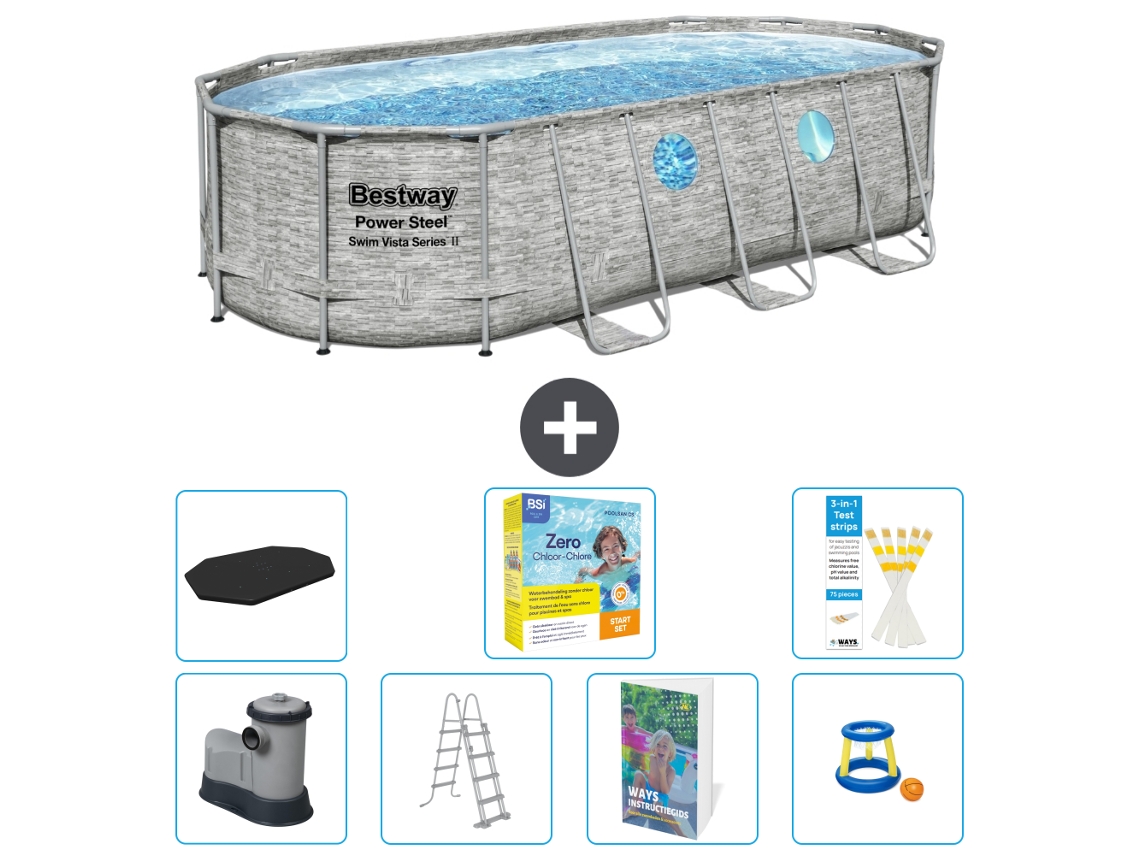 Bestway Piscina Bestway Power Steel Oval - 549x274x122 Cm - 8-peças S529