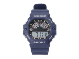 Relógio Digital Masculino Esportivo Cronógrafo Pulseira De Borracha À Prova D'água Wr50m Azul Classic Vintage
