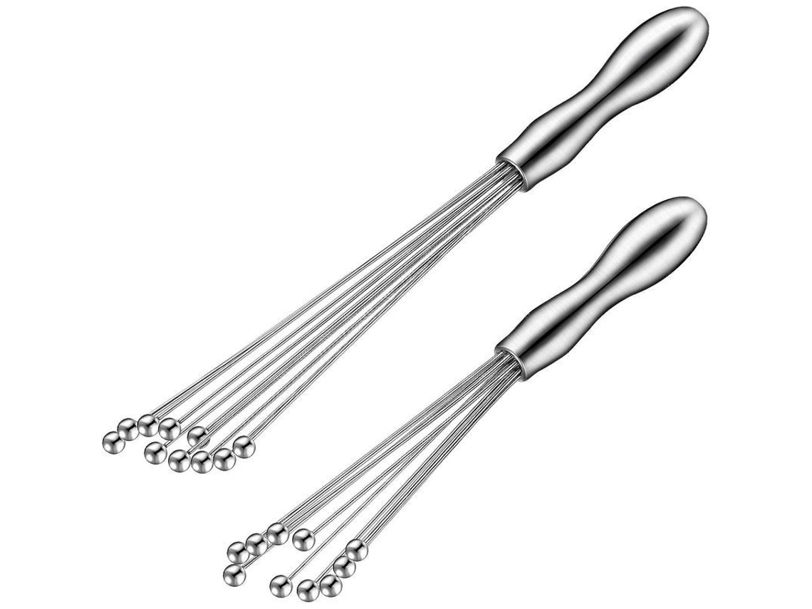 2 batedores de ovos em aço inox, mini, 10 e 12 polegadas, mixer manual | S/MARCA