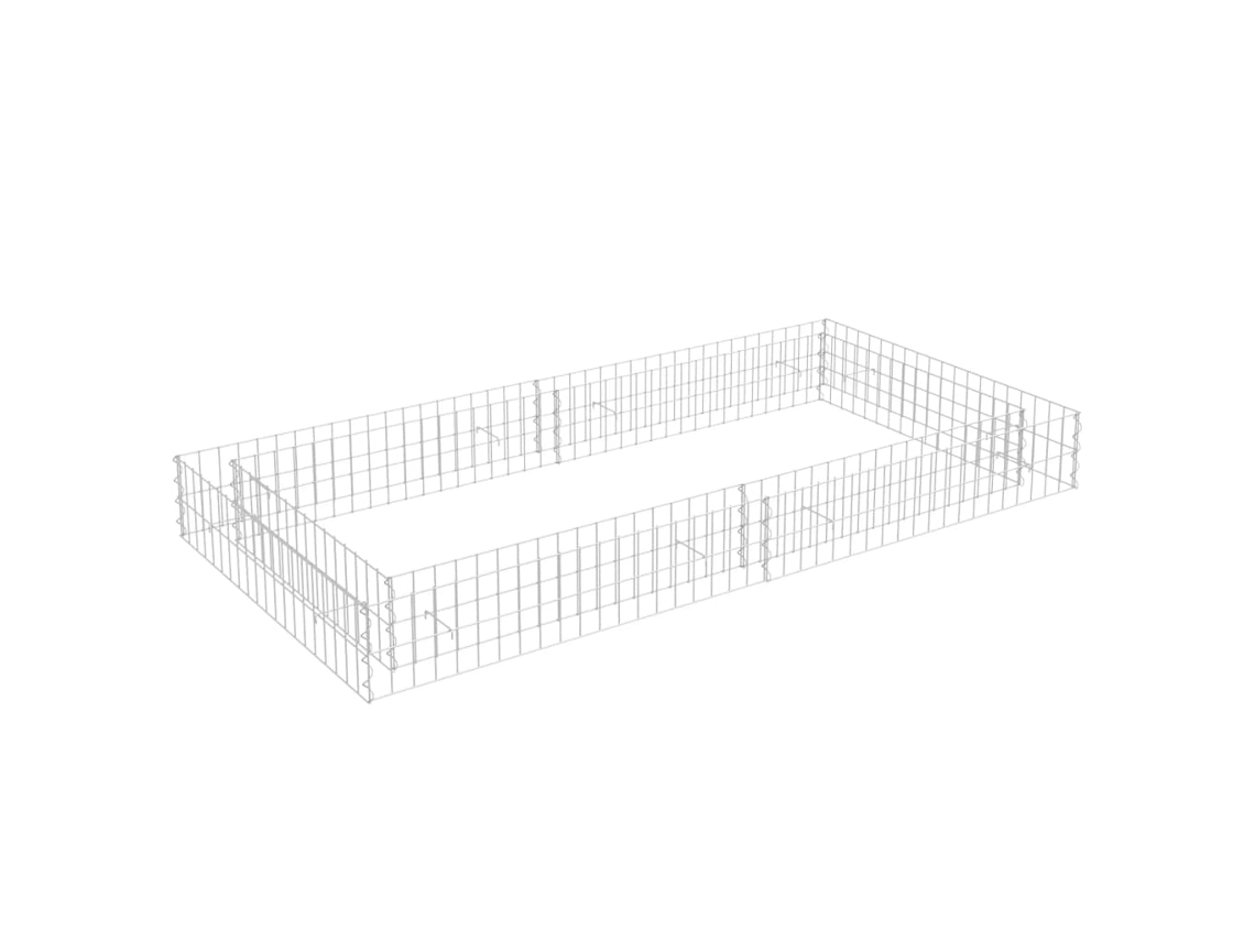 Gabion Raised Bed, Gabion Raised Beds Vidaxl Prateado Aço (200  X 100  X 20 Cm)