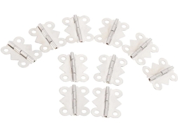 Conjunto De 10 Dobradiças Para Porta Armário, 25x 20mm, Com 4 Furos E Parafusos