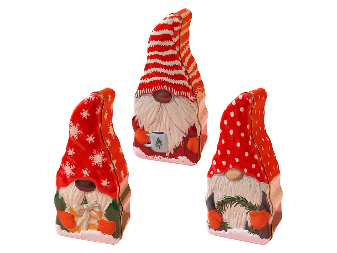 Laxiscreed Caixa De Natal Com 3 Doces E Cookies Do Pai Natal Para Festas Tradicionais