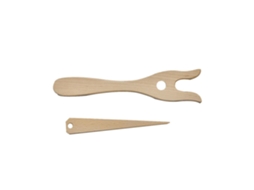 Lurelia Acessório Artesanato Madeira 15,5 X 3,4 0,5 Cm Para Tricô Crochê