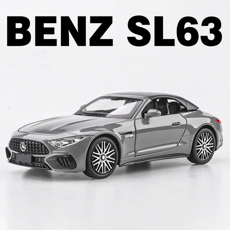 (cinza) Miniatura De Carro Supercarro Em Escala 1:24, Feita De Metal Fundido, Com Efeitos Sonoros E De Luz.