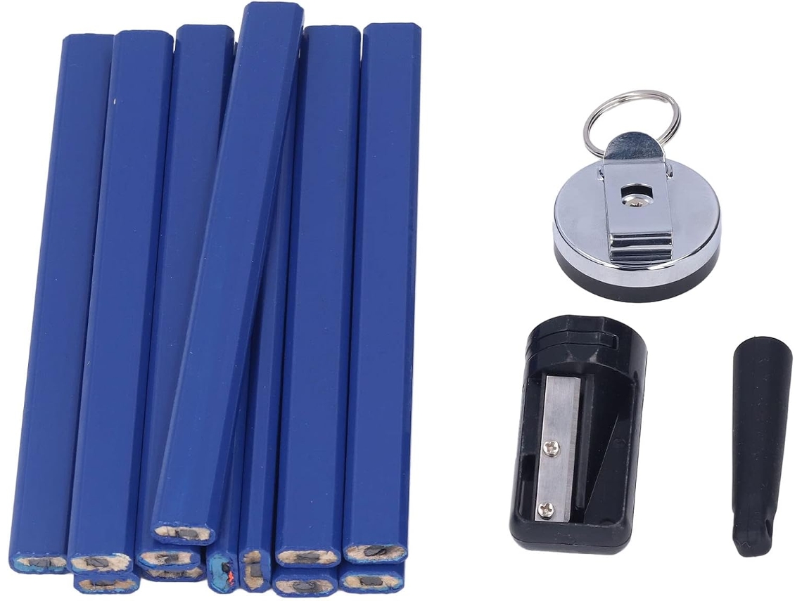 Conjunto De Lápis De Carpinteiro De 7 Polegadas Com Gabarito Plano De Madeira Ener Para Trabalhos Em Madeira