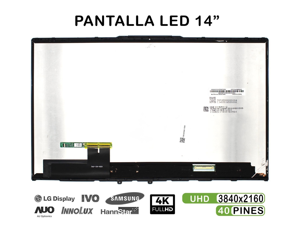 Monitor LED sensível ao toque Lenovo Yoga C940 14iil 4K de 14" com moldura