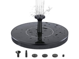 Fonte de Água Solar Inf 13 Cm Preta AQUAFORGE