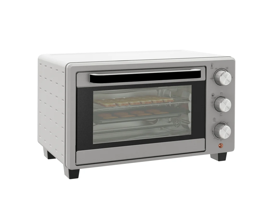 Forno de Bancada AQUAFORGE, 21L, 1400W, timer 60 min, até 230°C, prata