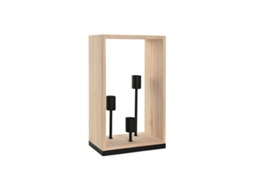 Lâmpada de mesa HOME ESPRIT Castanho Preto Natural Madeira Ferro Pinheiro 50 W 220 V 30 x 16 x 50 cm