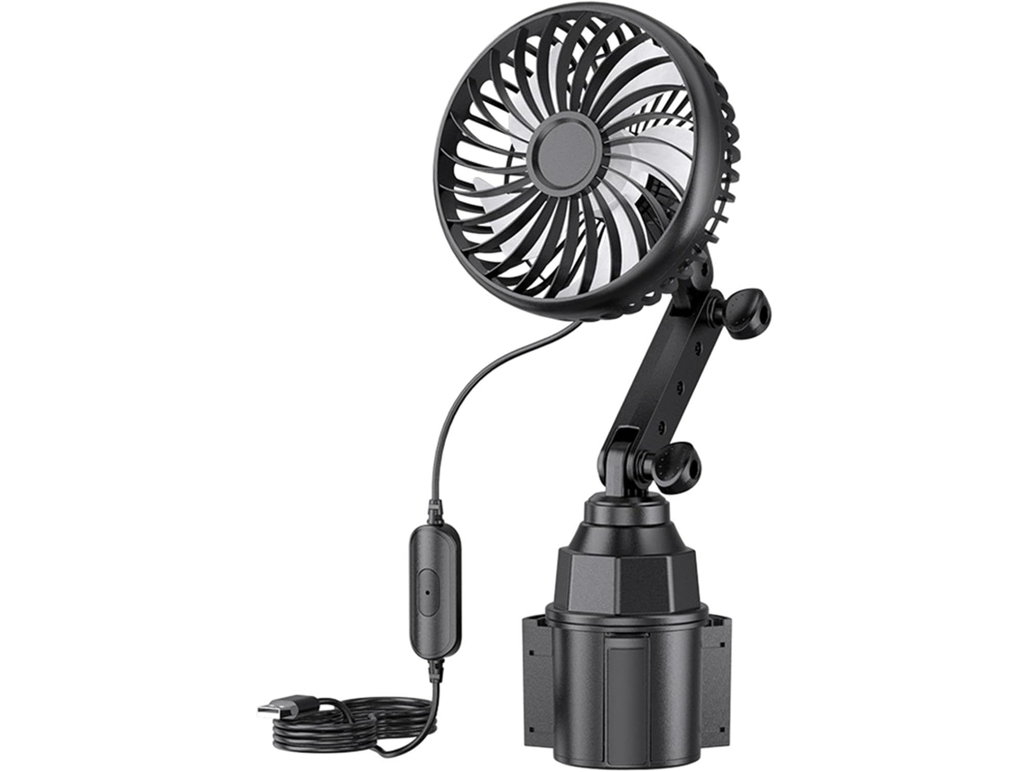 Ventilador Portátil Para Carro Com Cabeça Giratória