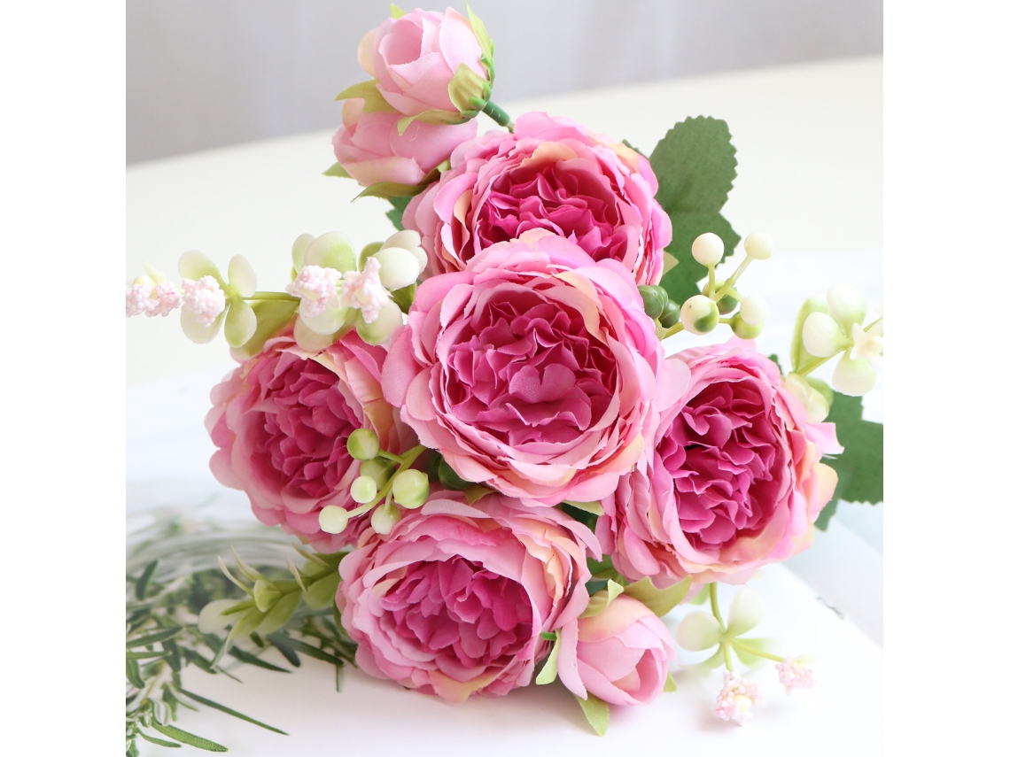 3 Ramos de Flores Artificiais para Exterior, Resistentes Aos Raios Uv. AQUAFORGE