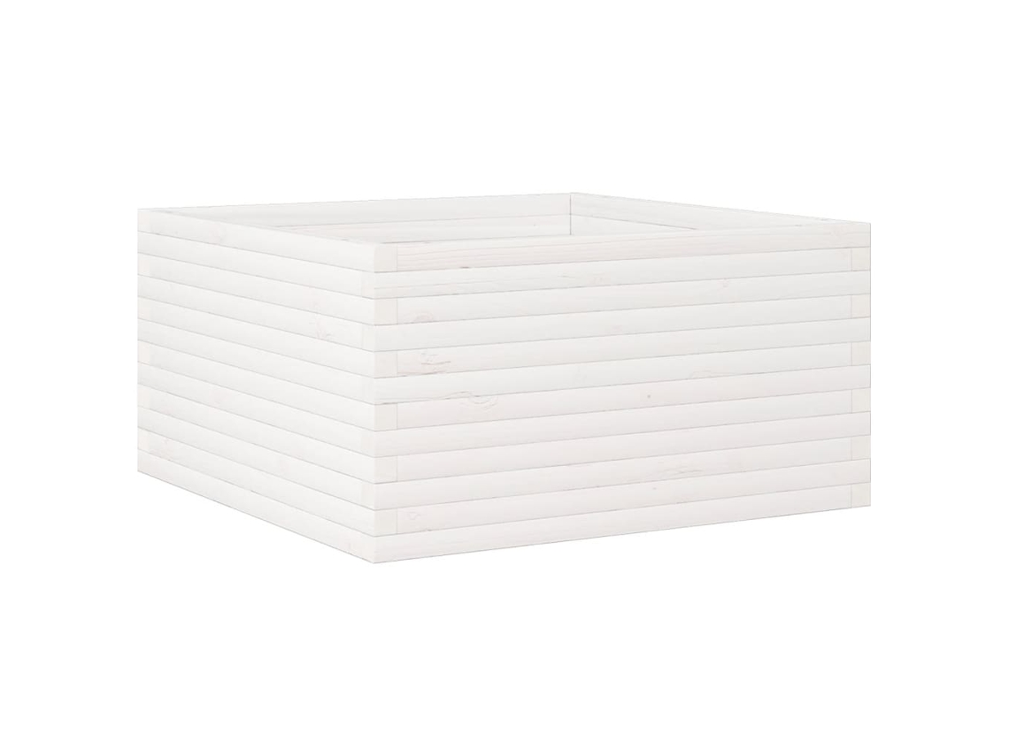 Garden Planter, Garden Planters Vidaxl Branco Madeira De Pinho (90 X 90 X 46 Cm)