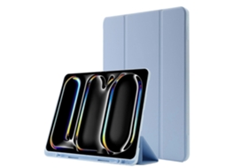 Capa de couro tripla Webake Skin Feel para tablet com compartimento para caneta