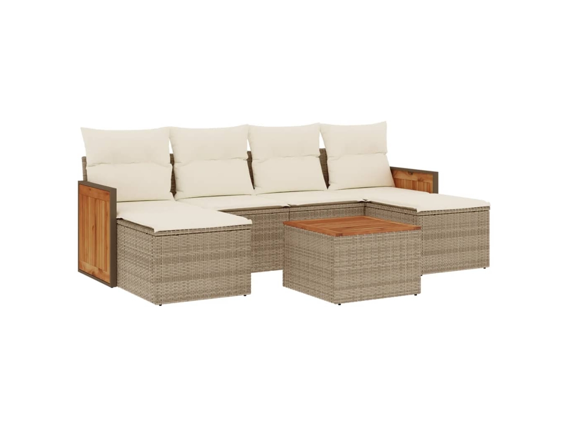 Garden Sofa Set, Garden Sofa Sets Vidaxl Bege Rattan / Vime (n/a)