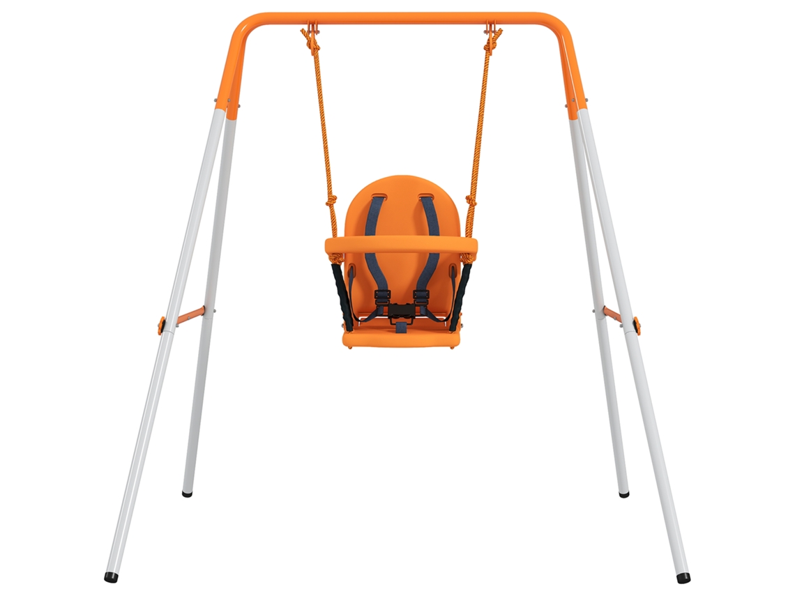 Balanço Bebê Jardim, Aço, Encosto,25kg, Laranja. ZENCORE SERVICES