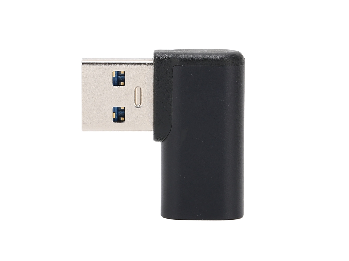 Adaptador Usb-a 3.0 Macho Para Type-c Fêmea Com Ângulo De 90 Graus Para Android E Computador