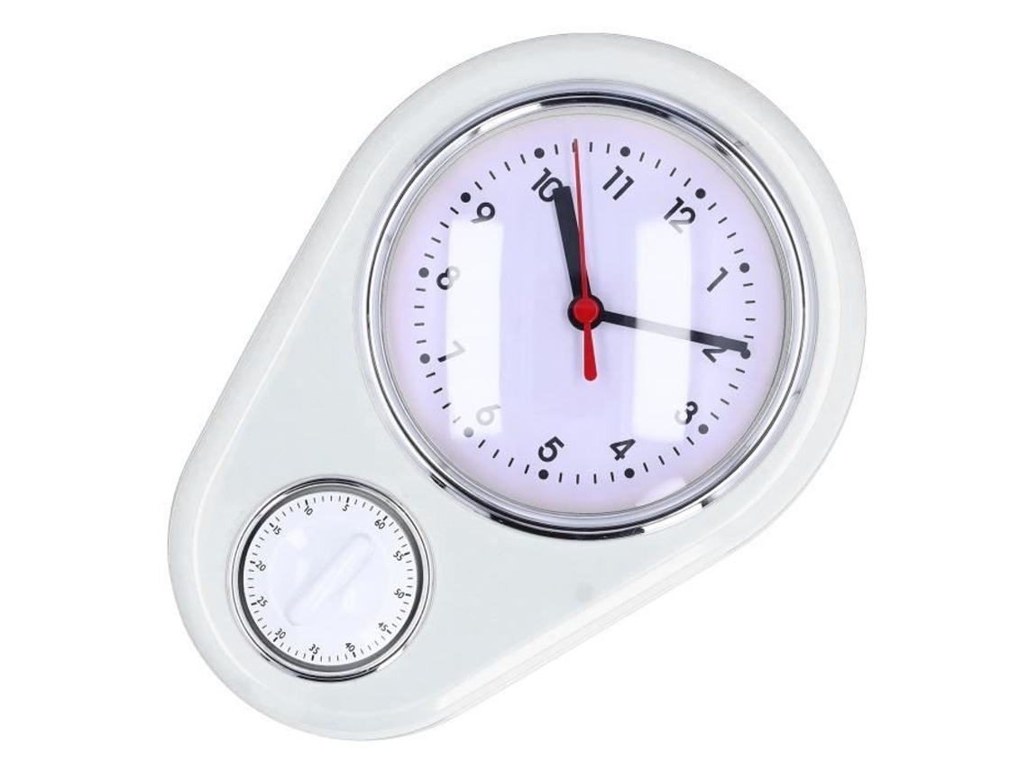 Relógio De Parede Com Temporizador Salutuya 9 Polegadas, Branco