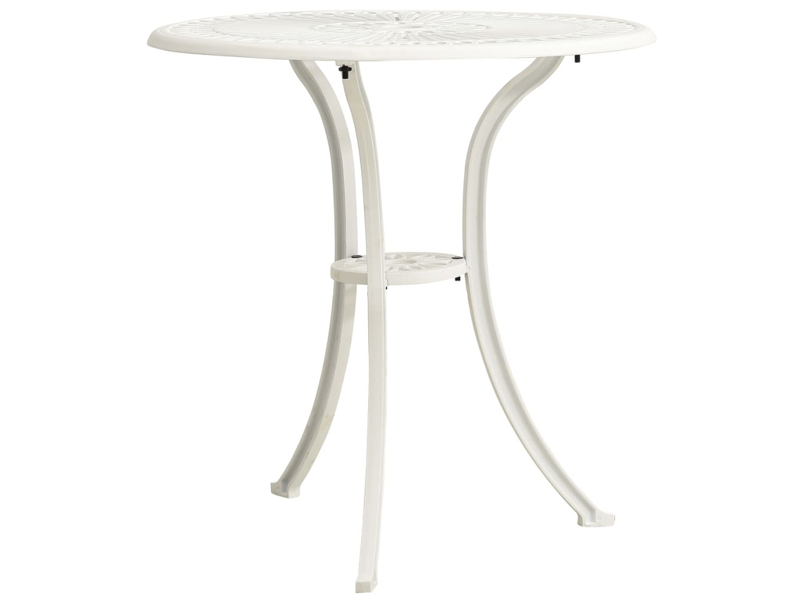 Maison Exclusive - Mesa De Jardim 62x62x65 Cm Alumínio Fundido Branco
