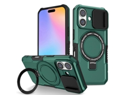 Capa Zruxe Compativel Com Iphone 16 Plus (sliding Camshield - Magsafe - Tpu - Pc - Verde Escuro)