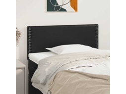 Vidaxl Cabeceira De Cama Couro Artificial 90x5x78/88 Cm Preto