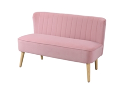 De 2 Lugares Estofado Lounge Rosa Sofá De Largo Tecido