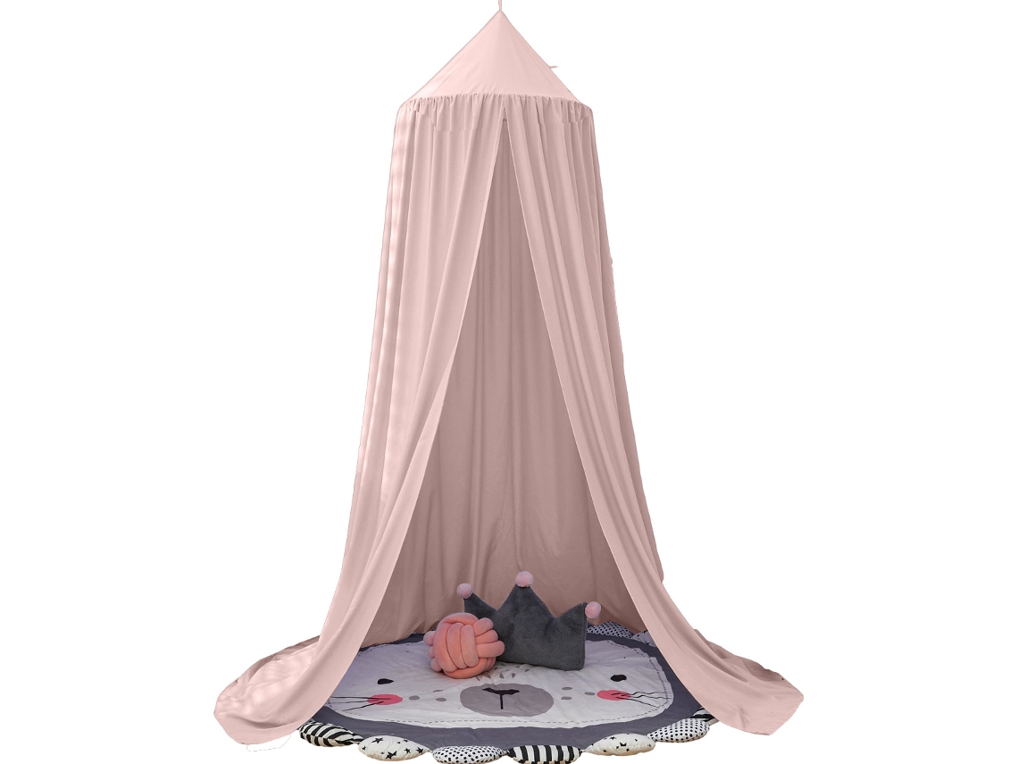 Dossel De Cama Para Meninas, Dossel Rosa Suave Em Formato De Princesa, Decoração Charmosa Para Quarto Infantil, Cortina Para Cama Com Franjas, Tend