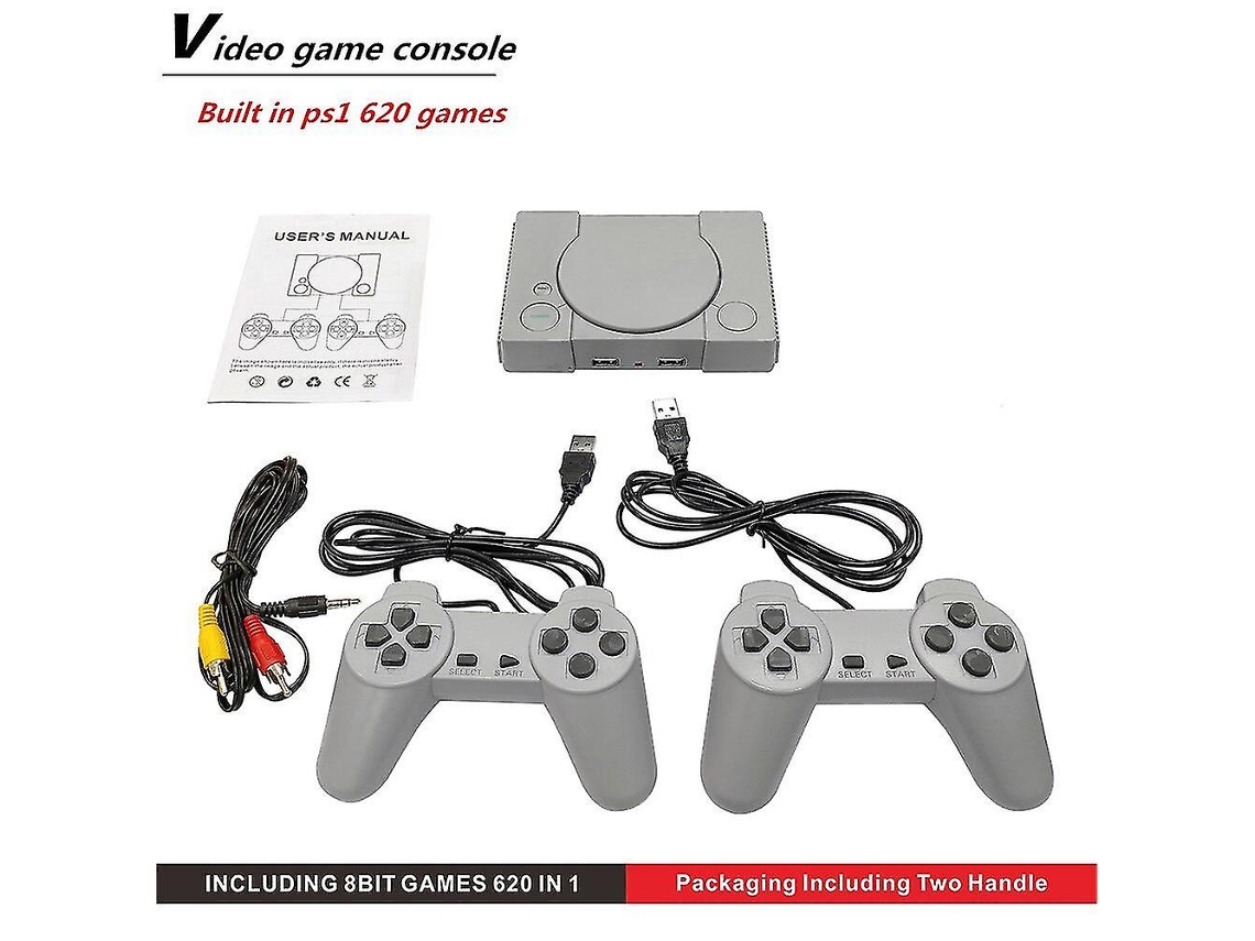 Console De Jogos De Tv Para Ps1 Com 620 Jogos De Ação Clássicos Integrados, Controles Duplos, Console De Jogos Retrô Clássico Ly Ebike