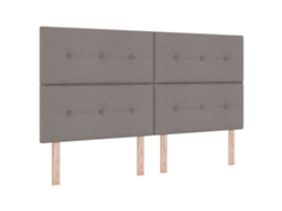 Conjunto 1 Cama Box Vidaxl Castanho-acinzentado Tecido (180 X 200 Cm)