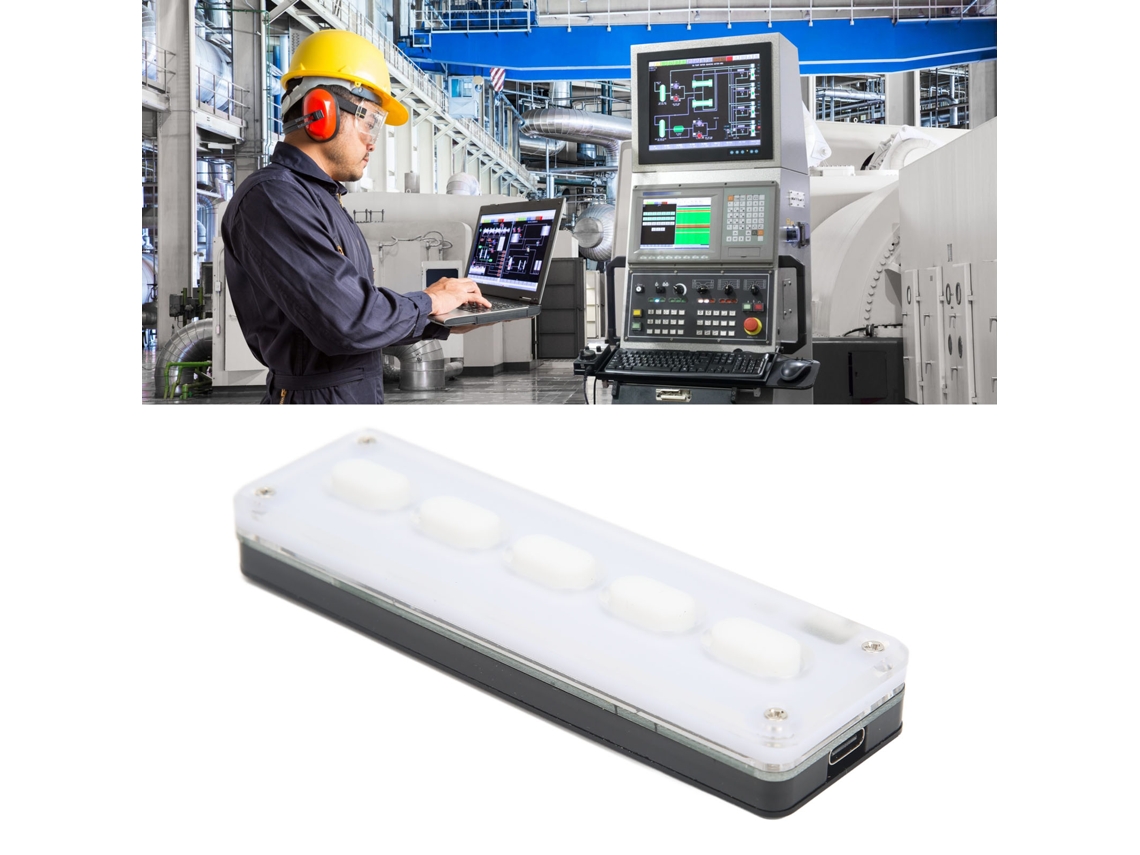 Teclado Mecânico Para Jogos Bluetooth Usb Mini Com 5 Teclas, Multifuncional, Branco, Para Pc, Computador Desktop Aquaforge