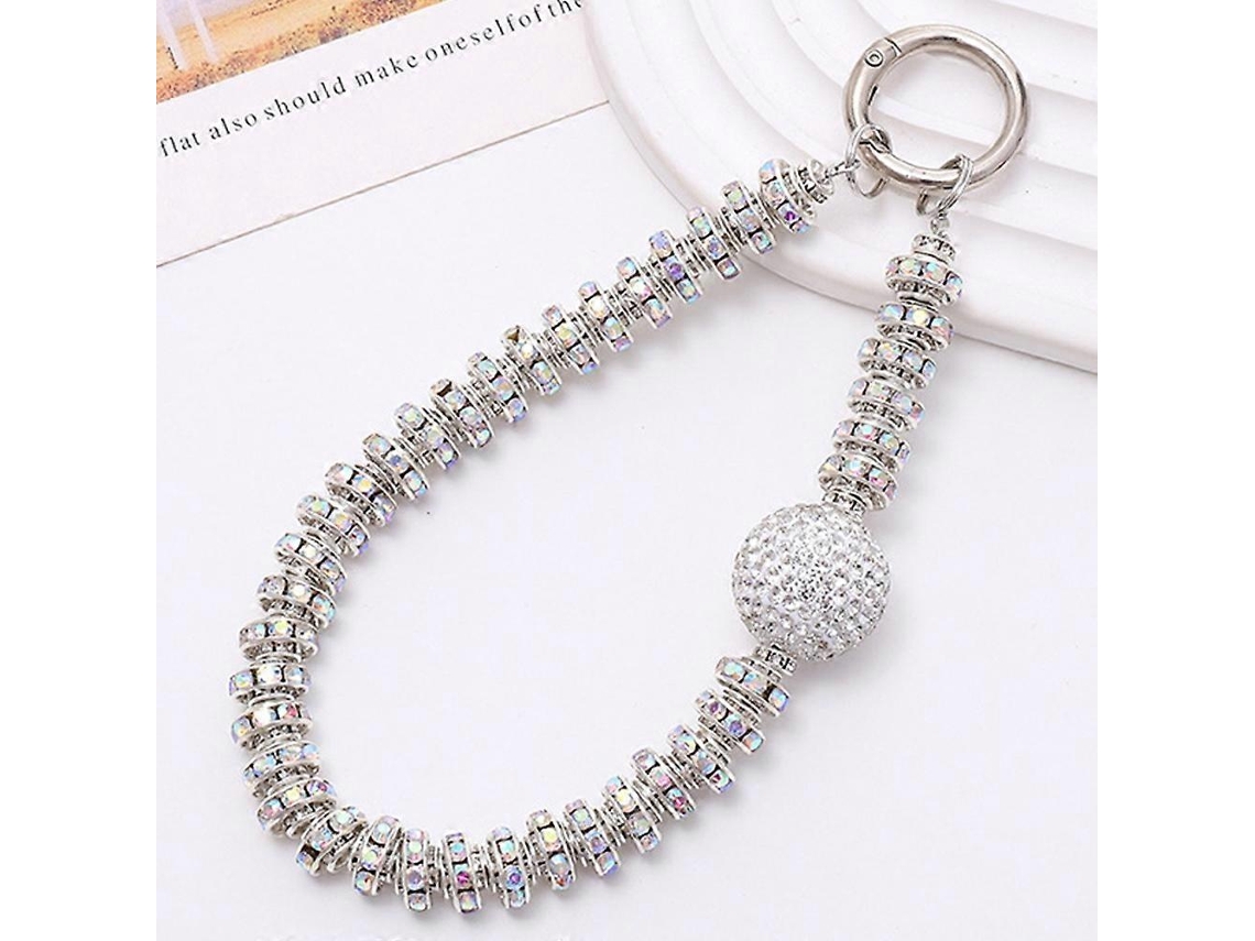 Cordão Para Celular Com Pingente De Strass E Alça Anti-perda Estilosa Para Capa De Celular