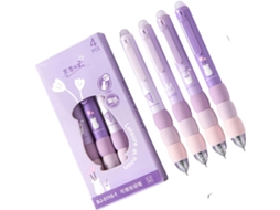 Conjunto De 4 Canetas Retráteis E Apagáveis Com Empunhadura
