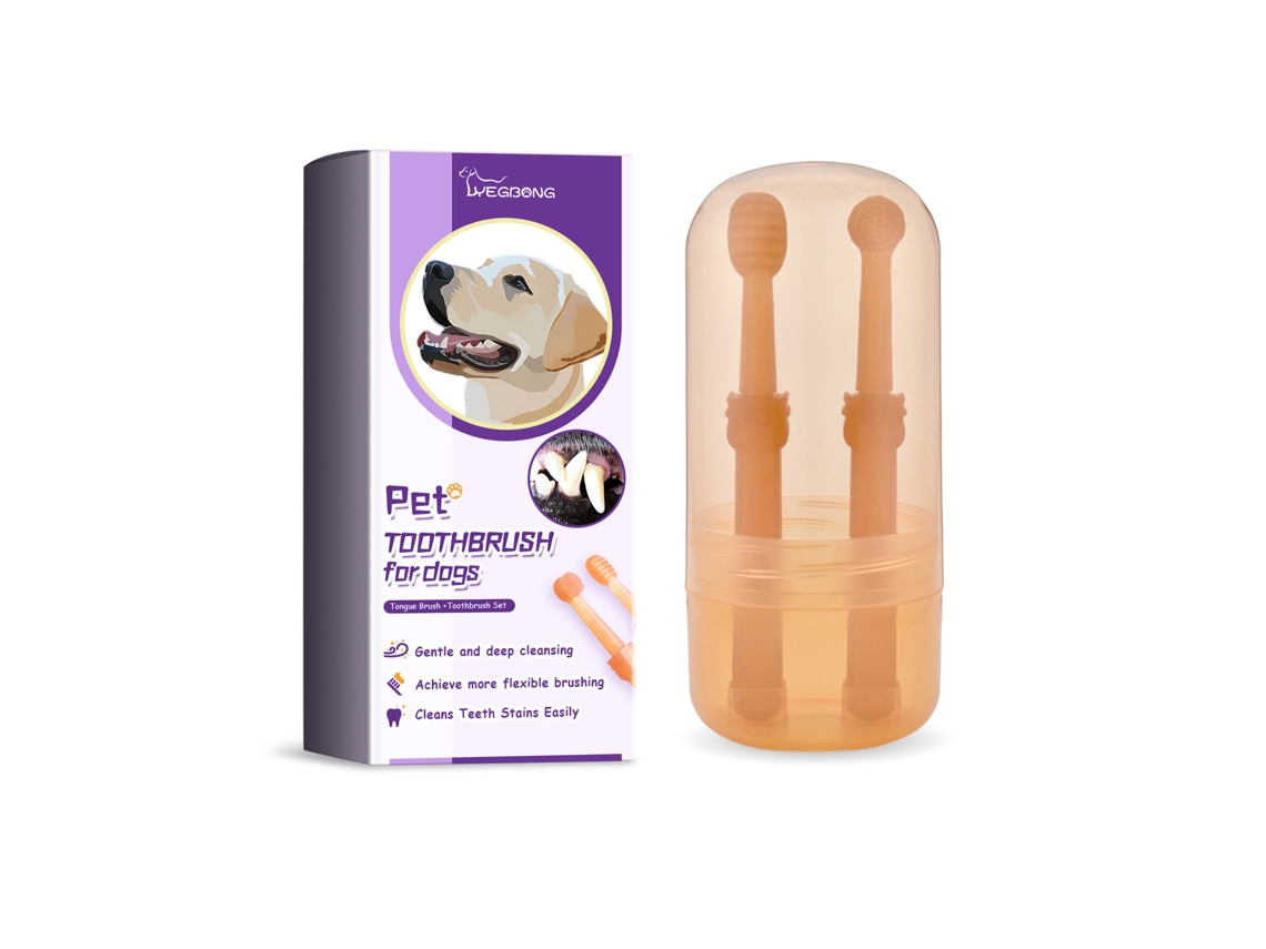 Escova Dental para Cães e Gatos com Cobertura Lingual