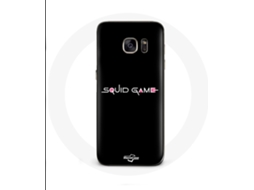 Capa para Samsung Galaxy S6 Edge Squid Game logotipo Fundo preto