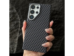 Capa Hexinyigjly Para Samsung S26 Ultra, Compatível Com Magsafe, Fibra Aramid 600d, Proteção Militar Preto