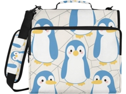 Organizador De Fichário 3 Argolas Com Alça Ombro, Fácil De Transportar E Organizador Material Escolar Escola