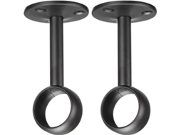 Duas Barras Para Cabide, Aço Inoxidável, 32 Mm, Pretas