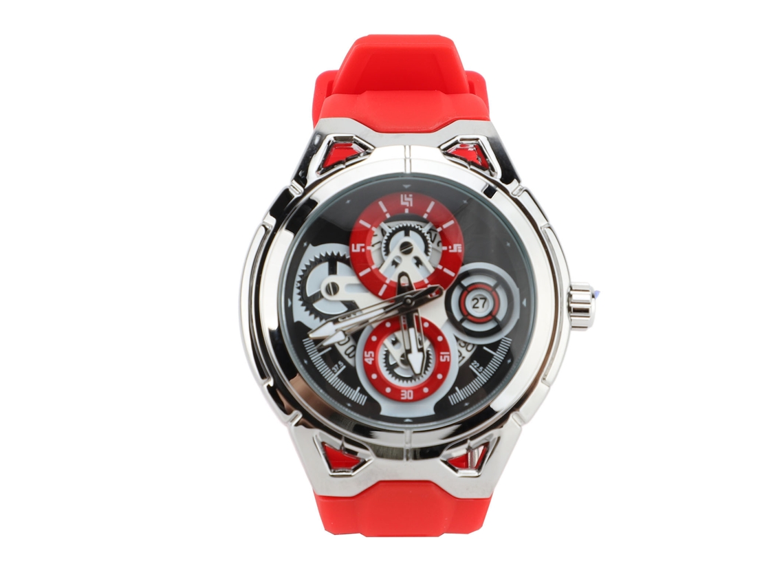 Relógio Analógico de Quartzo para Homens com Pulseira de Silicone Luminoso Resistente À Água 30m