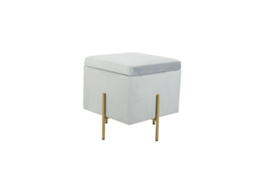 Repousa-Pés DKD HOME DECOR (Cinzento - Metal - 45 x 45 x 45 cm)