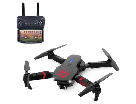 Drone Rc 24 X 19 Cm 2 Câmeras 4k Controle Remoto Smartphone Autonomia 8 Min Turbo Challenge