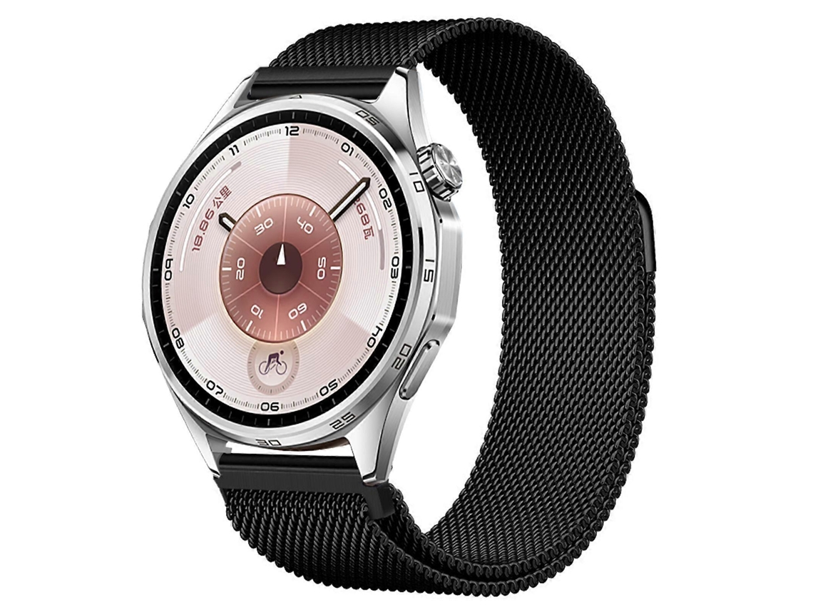 Pulseira Milanesa Magnética Em Aço Inoxidável Para Huawei Watch Gt 6 46mm