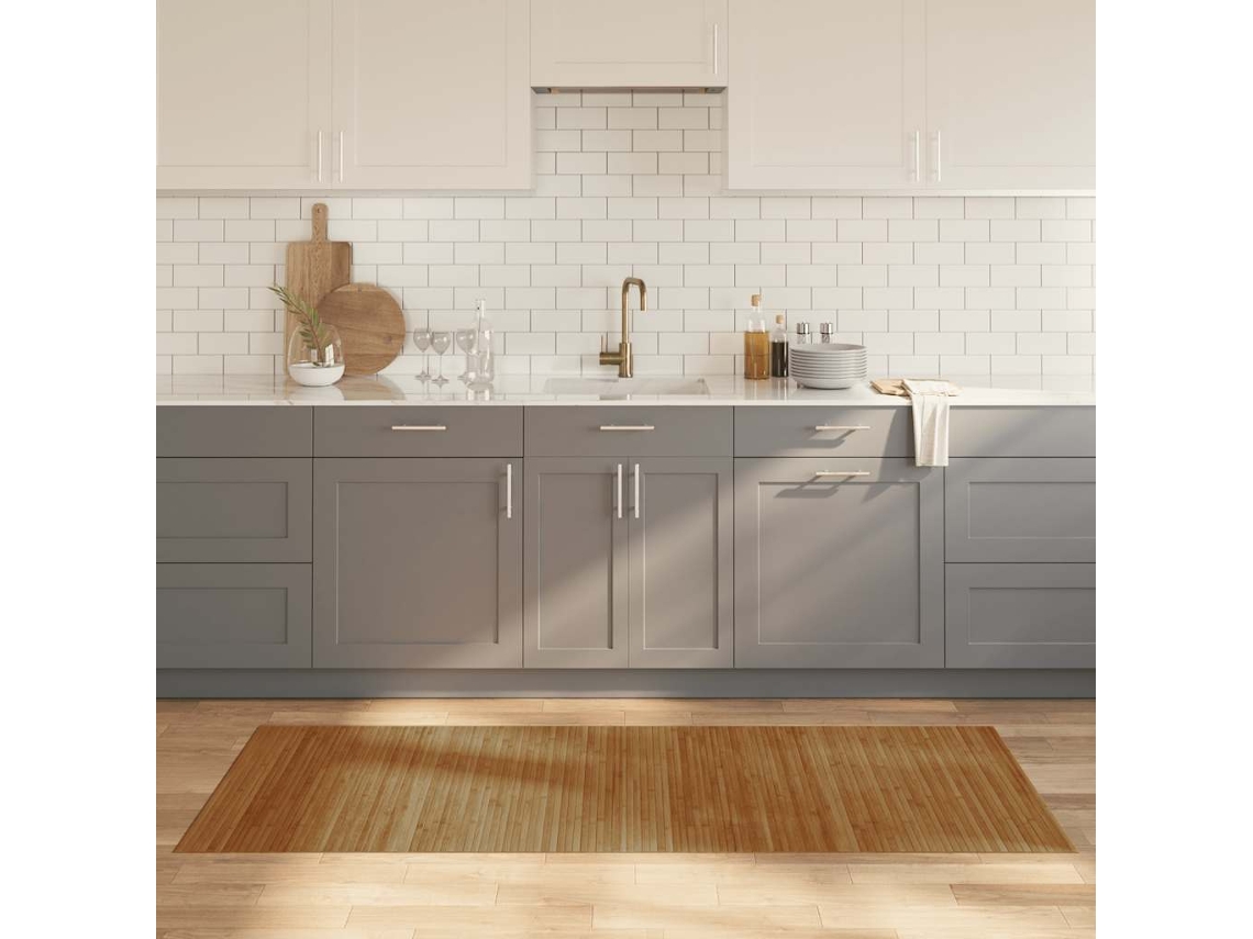 Vidaxl Tapete Retangular 80x200 Cm Bambu Castanho