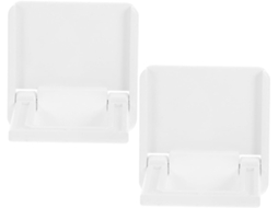 Puxadores De Porta Cozinha Nuobesty, Dobráveis, Brancos, Para Armários, Em Abs, 2 Peças, Com Adesivo, Sem Necessidade De