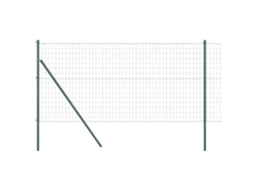 Conjunto 1 Cerca Externa Vidaxl Verde Aço (25 X 1,2 M)