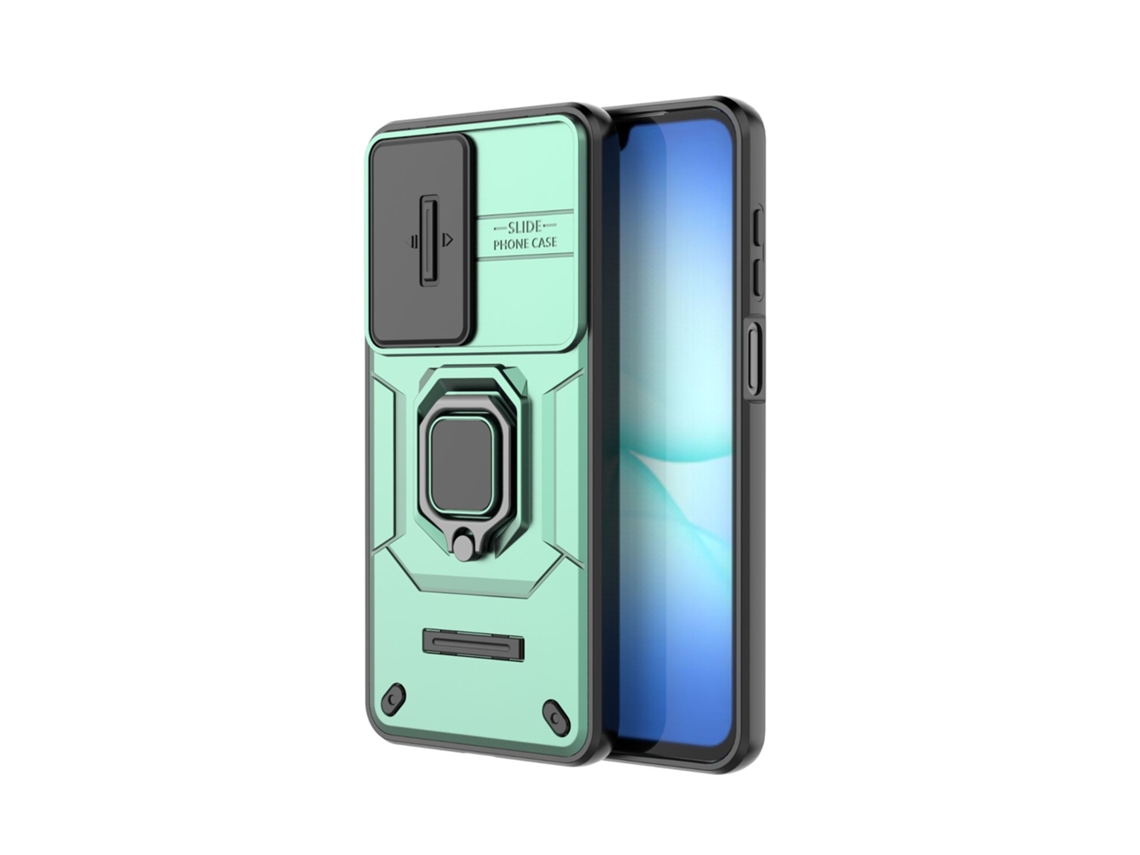 Capa Hexinyigjly Para Para Samsung A26, Tampa Deslizante Para Câmara Com Anel Magnético E Suporte Verde