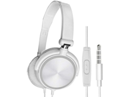Fones De Ouvido Supra Auriculares Com Fio 3, 5mm E Microfone Fones De Ouvido Dobráveis Com Som Estéreo Graves Potentes